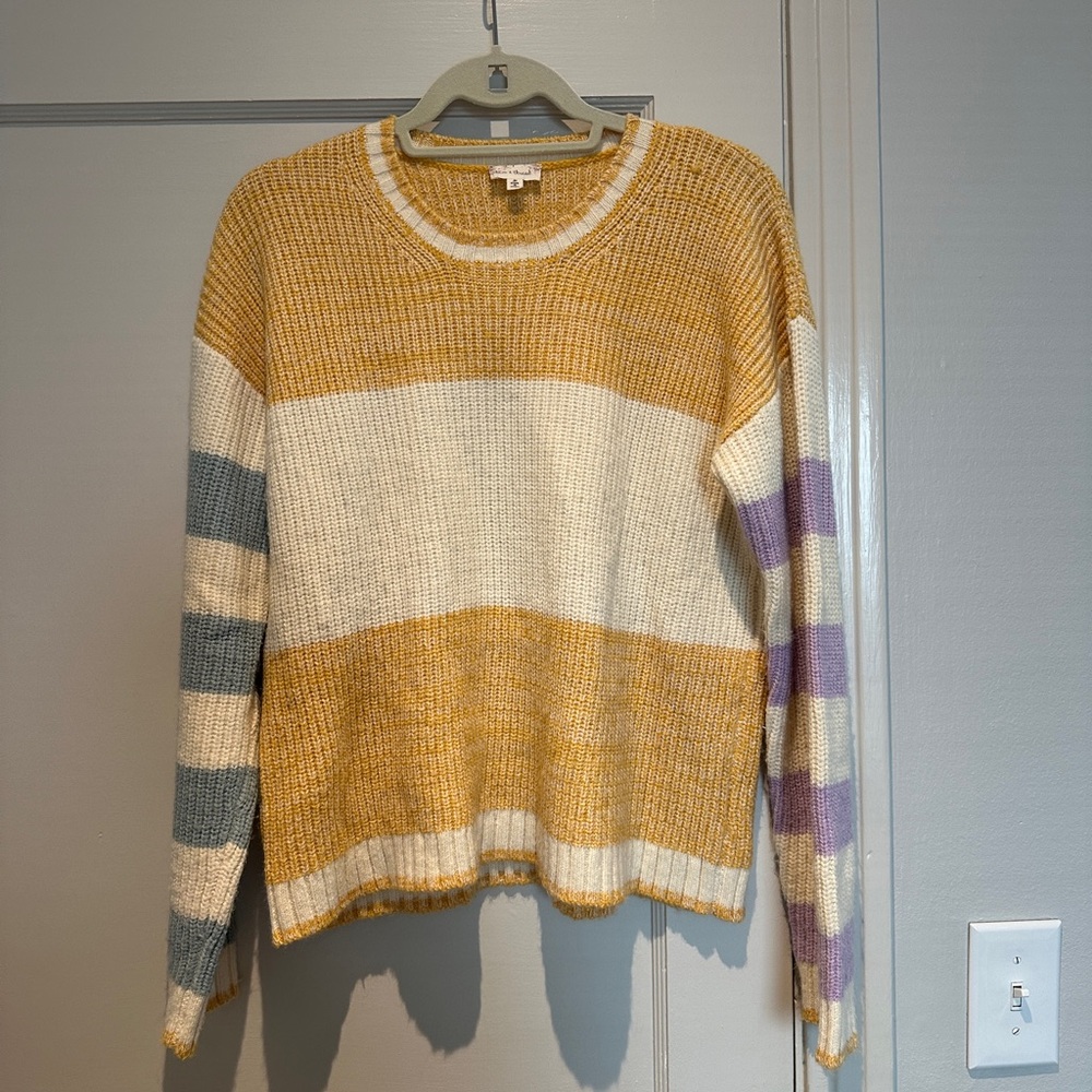 Multi-color knit sweater
